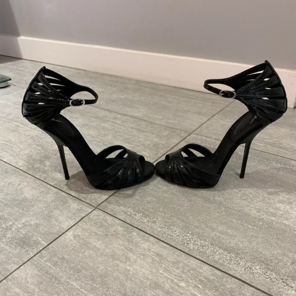 guiseppe zanotti Shoes - Guissepe Zanotti Patent Leather, Peep Toe Heels
